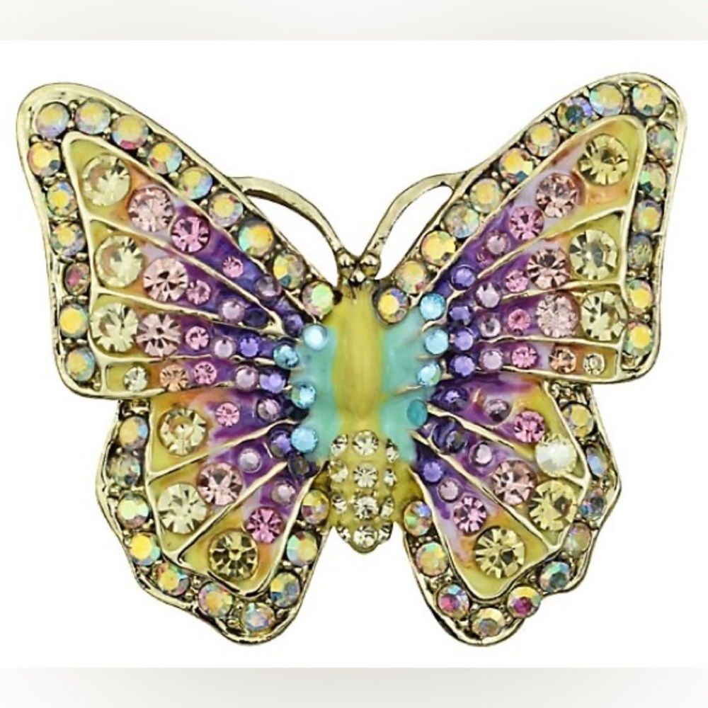 Kirks Folly Crystal Lighten Up Butterfly Pin Brooch
